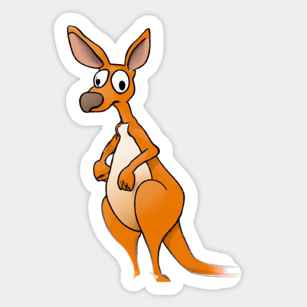 Cute Kangaroo Drawing Sticker by Play Zoo